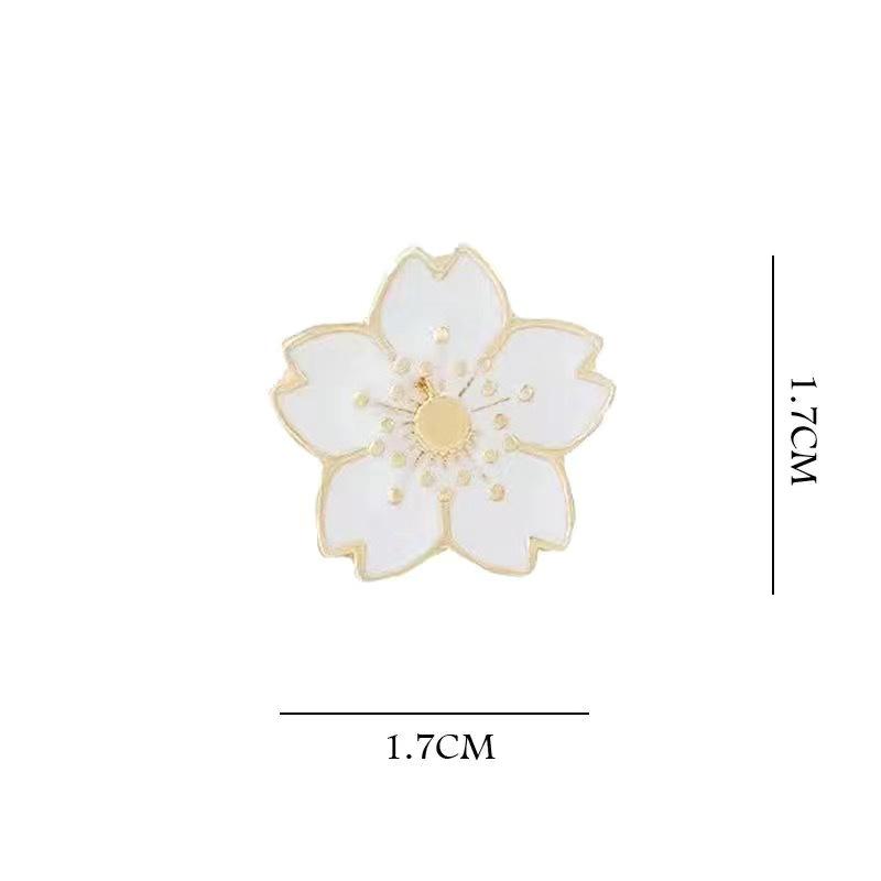 Seven-Color Forest Cherry Blossom Brooch - Cute, Girly Flower Pendant for Women