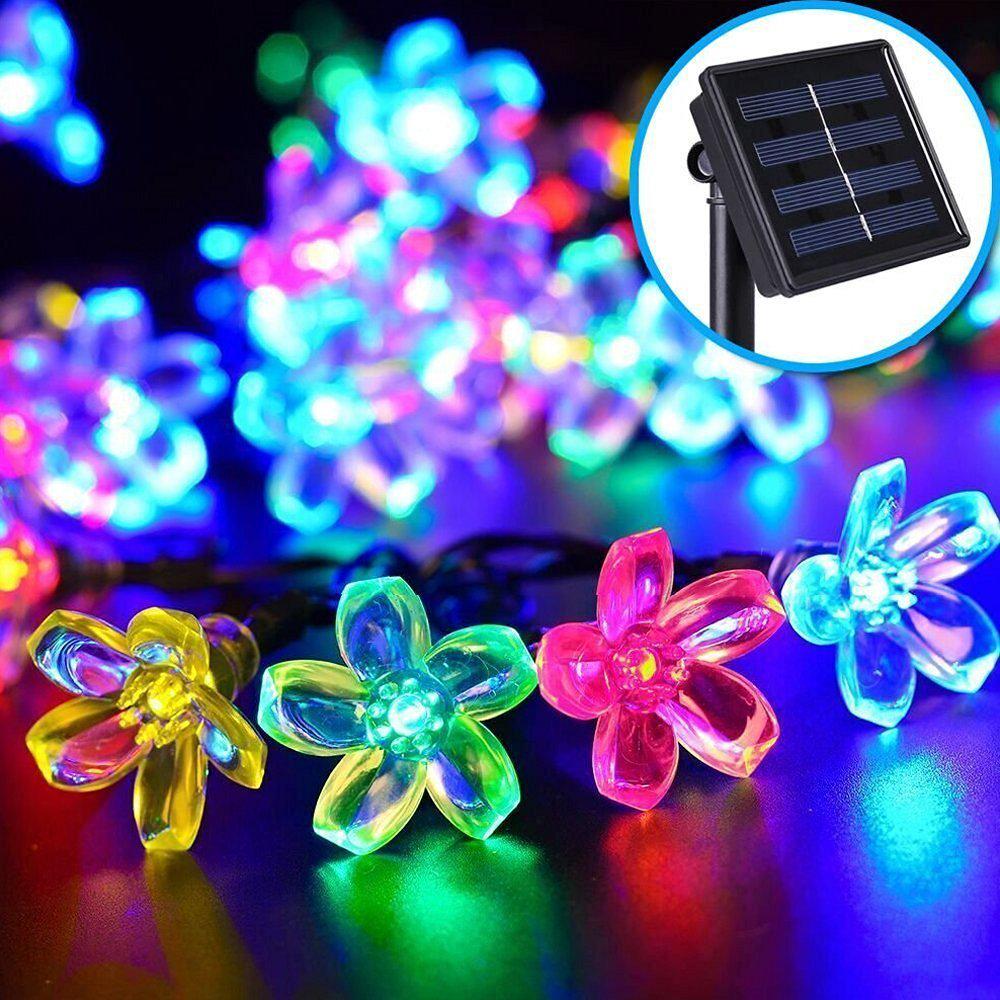 Waterproof LED Solar Cherry Blossom Fairy String Lights for Outdoor Christmas Decor