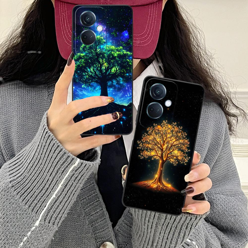 World Life Tree Mobile Phone Case for OPPO Reno 14 13 12 11 10 9 8 7 6 5 F T Pro 5G Colorful Printing Cover Pretty Luxury Cover