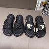 Wind Sandals One-Word Casual Roman Sandals Slippers Women'S Summer Wear Versatile Thick Soles