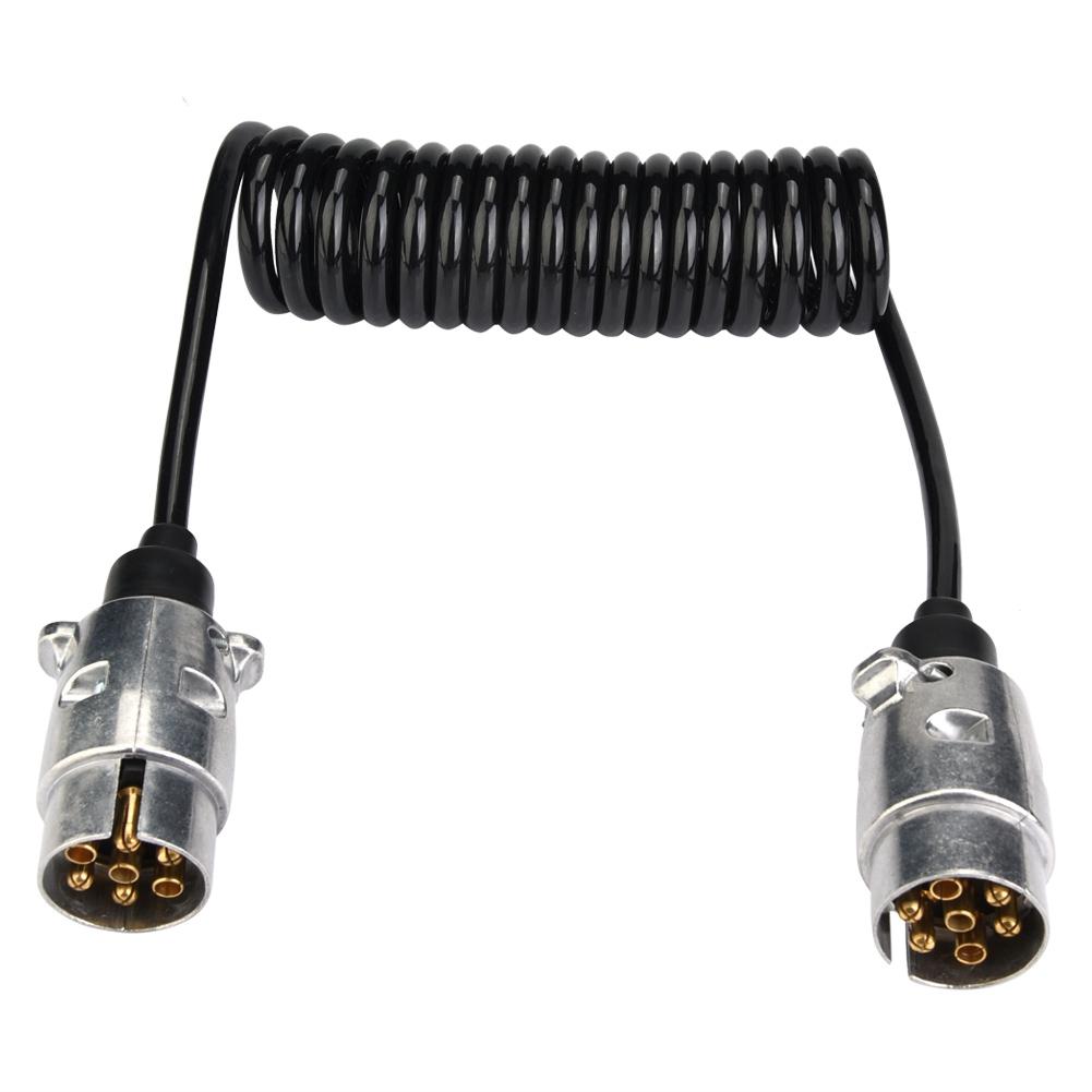 12V Professional 7Pin Cable Tow Harness Coupling Trailer Car Spring Plug EU Style