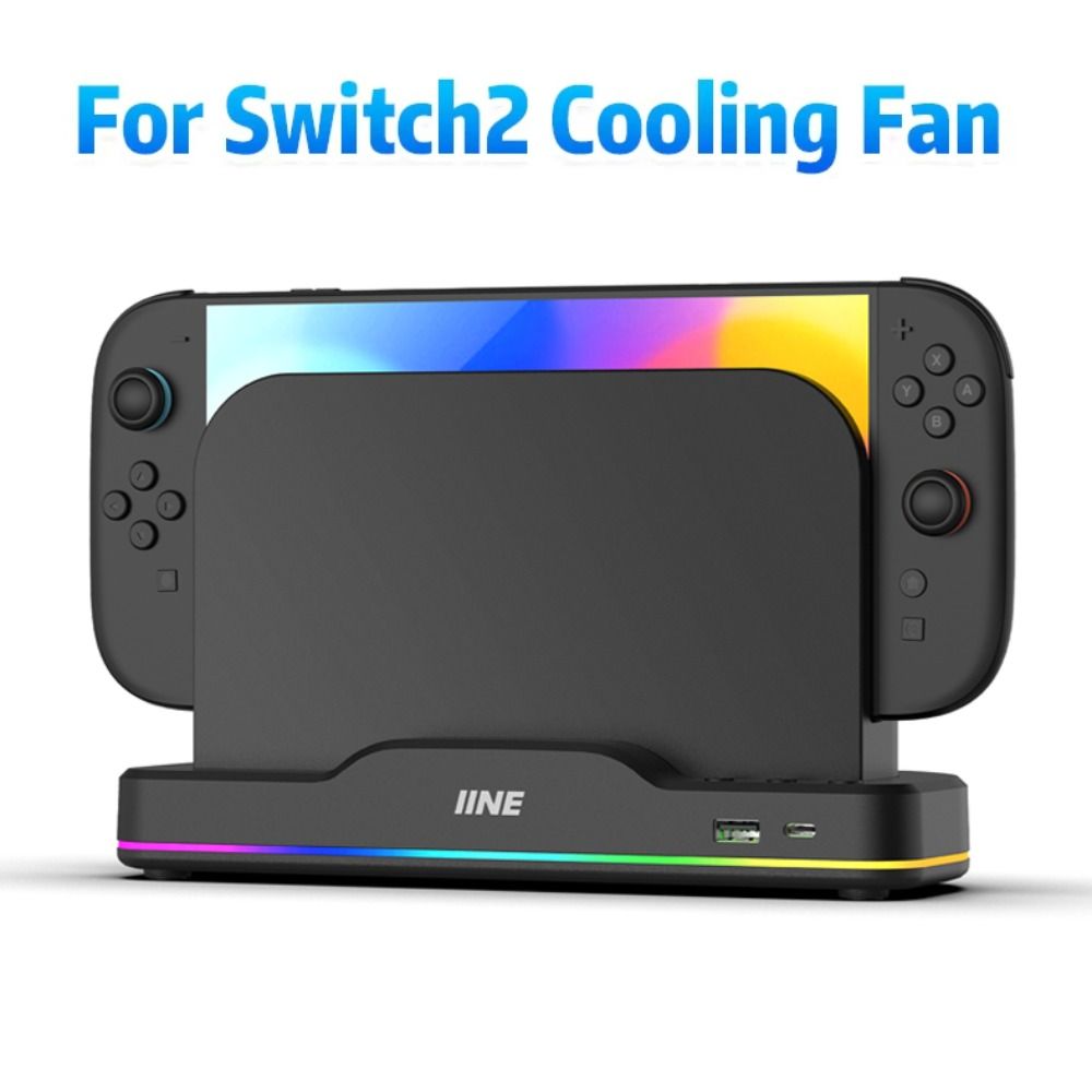Plug-and-Play Expansion Base Three Gears Wind Speed Cooling Fan Dock for Switch 2 Game Accessories