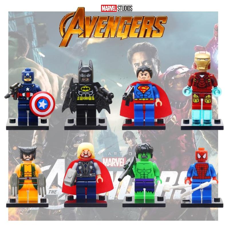 High-quality Abs Plastic Building Blocks Jr833b Avengers Superhero Series