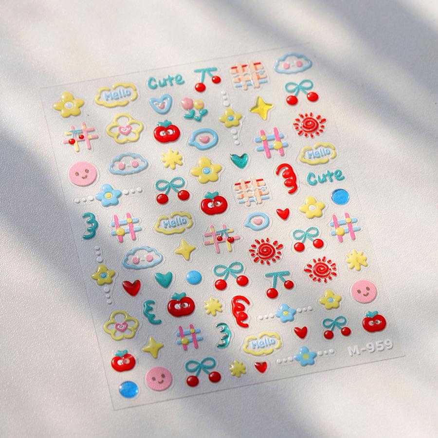

Ferro Hot Stamping Cartoon Nail Stickers M959, Back Adhesive Jelly Gel Series