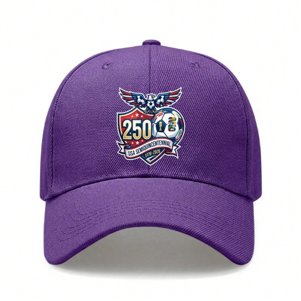 [Patriotic Baseball Cap] 250Th Anniversary USA Semiquincentennial Printed Black Polyester Adjustable Breathable Sun Protection Casual Outdoor Sports