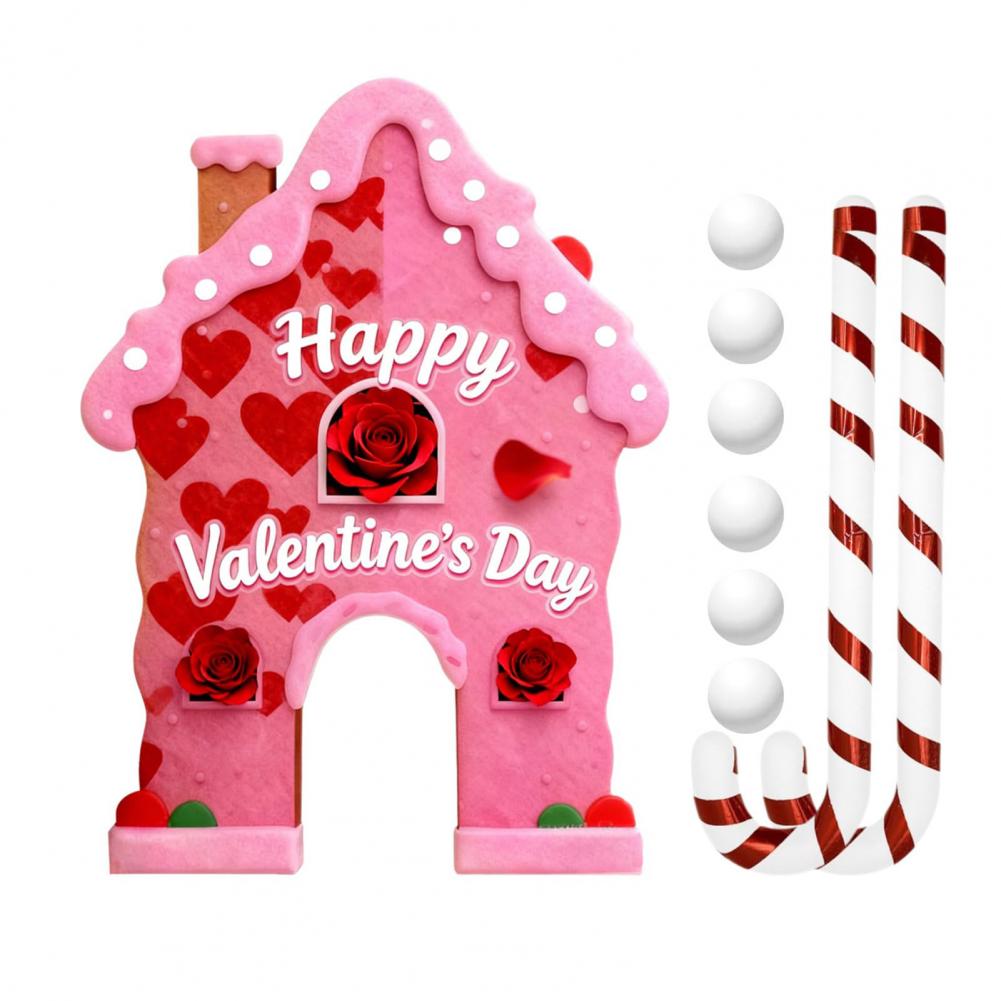 Zestaw do golfa z piernika Dekoracja świąteczna do golfa Zestaw do mini golfa z piernika z kijami w kształcie laski cukrowej Piłkami Impreza świąteczna Wewnątrz