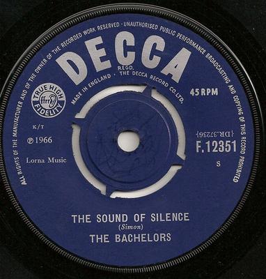 7inch Record BACHELORS - The Sound Of Silence F12351 DECCA 1966 UK Pop Used
