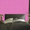 Powder Pink and Lavender Checkered Wallpaper for Living Room and Bedroom 50x1000
