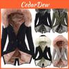 Luxurious Women Faux Fur Collar Hooded Parka Jacket For A Warm Winter