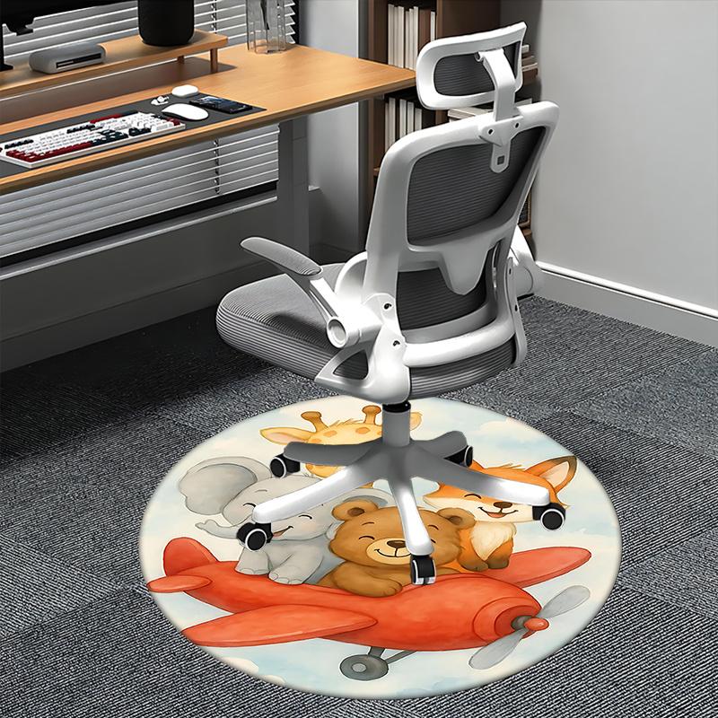 

Очаровательный Коврик-подкладка под стул с животными Круглый ковер для домашнего декора, офиса, гостиной, спальни Подарок0189b 80cm by 80cm