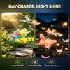 2PCs Colorful Multi-Head Solar Butterfly Stake Lights 2 Modes Waterproof Outdoor Garden Pathway Landscape Decor Lamp