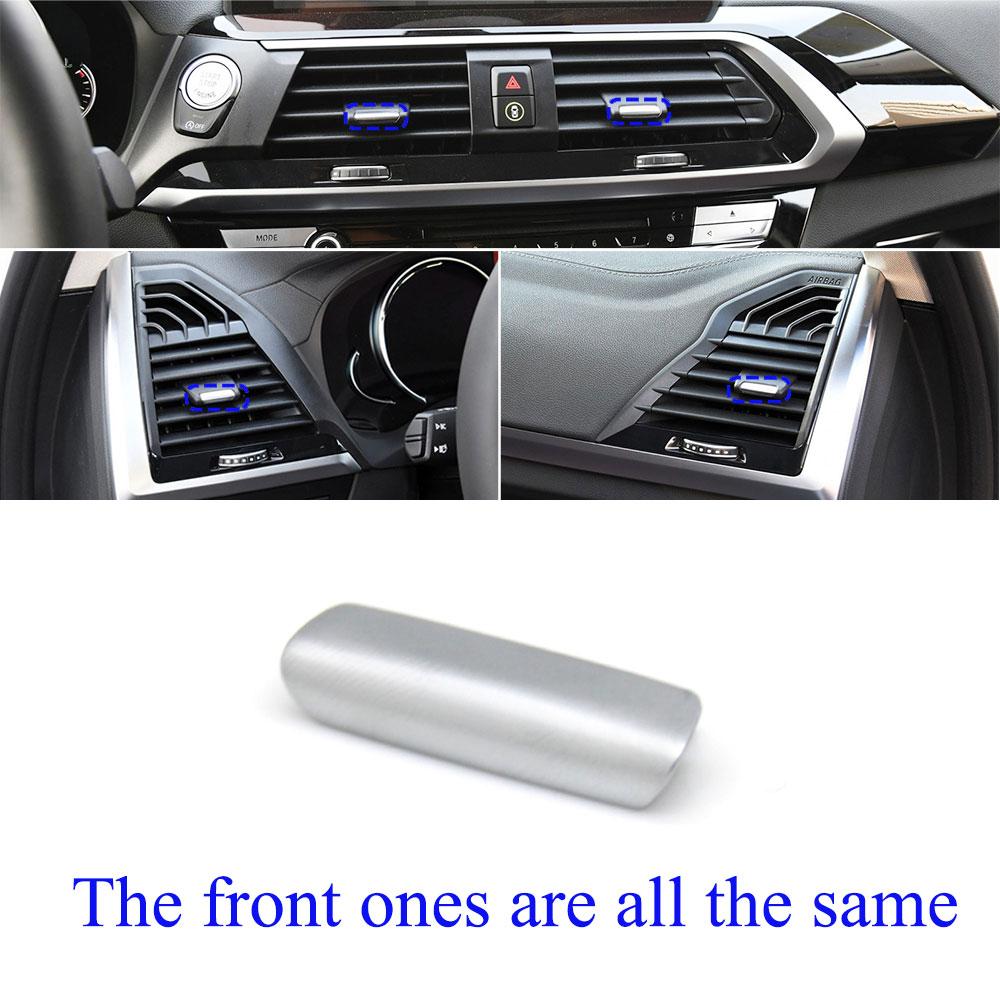 Chrome Plated Trim Rear Air Conditioning Toggle Piece AC Vent Outlet Tab Clip For BMW X3 X4 G01 G02 F97 F98 2018 2019 2020 2021