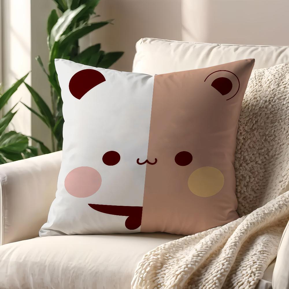 Cartoon Cute Bubu Dudu Face cushion cover Pillow Cover Decoration Room Home Sofa living Office Car Nordic Simplicity