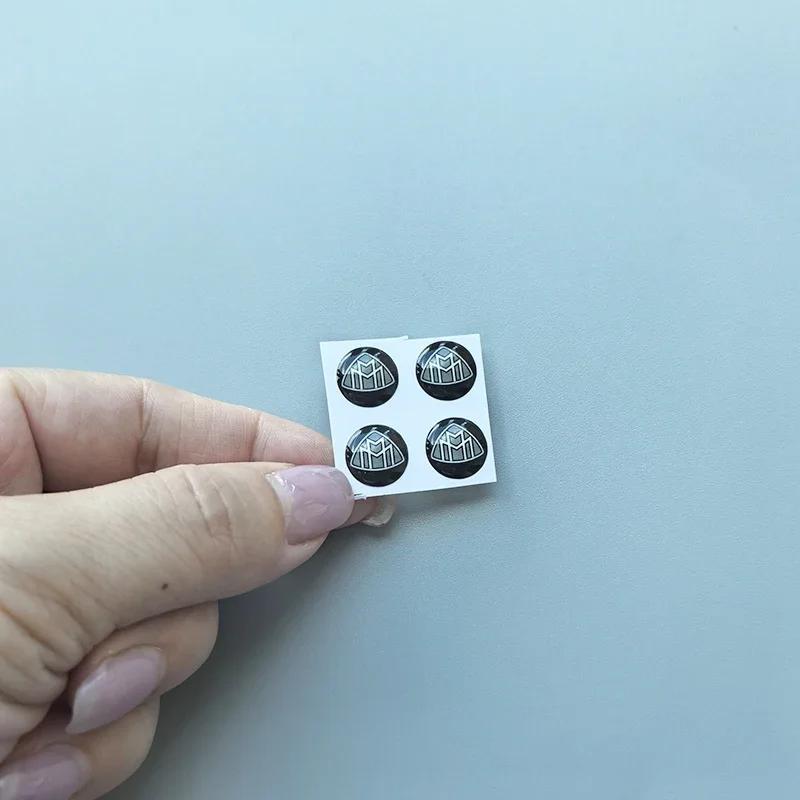 Pegatina para Coche 2025 Para Benz 11mm 14mm 20mm 25mm 30mm 5cm Redonda Cristal Epoxi Emblema de Coche Pegatina para Mercedes Benz Maybach Key Shel