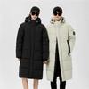2025 Men's Mid-Length Down Jacket Winter Thickened Warm Over the Knee Down Coat Couple Versatile White Duck Down Jacket