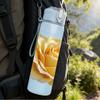 1PC Yellow Rose Flower Bloom Art Print 750ml Color Plastic Sports Water Bottle Leakproof Flip Straw Lid Suitable for Sports Office Home Use
