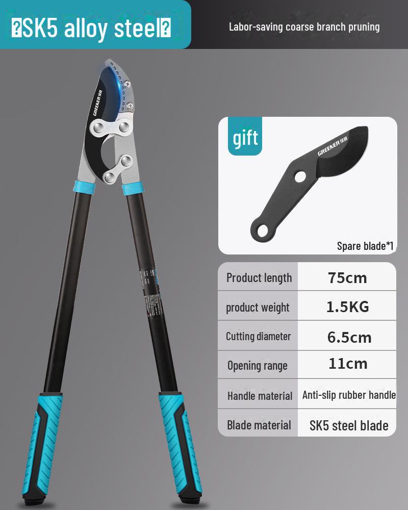 "Green Forest Heavy-Duty Pruning Shears: Strong, Labor-Saving Scissors for Thick Branches and Fruit Trees"