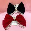 Red Big Bow Bride Wedding Engagement Toast Headgear Fugitive Princess Hair Accessories New Year Head Flower High-End Hairpin