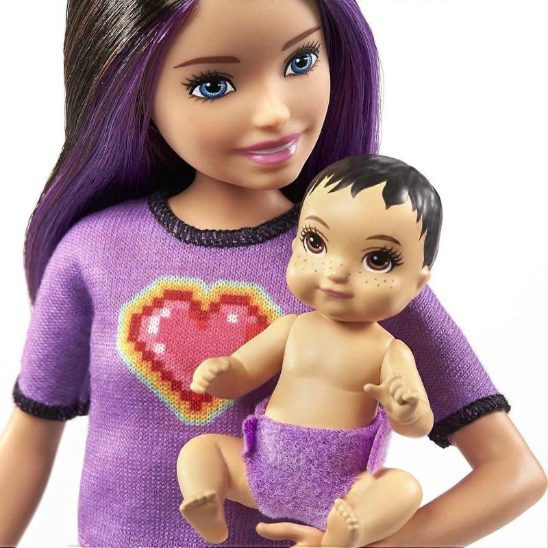 Barbie - Skipper Opiekunka (Lalka brunetka z lalką-dzieckiem) Zabawka