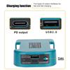 For Makita 18V Battery USB Type-C Battery Holder BL1840 BL1850 BL1860 Charger Adapter Fast Charging Shelf Rack Storage Case