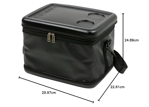 Captain Stag Super Cold Cooler Bag (UE-609), Black, 12L Capacity, Foldable for Storage