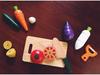 Wooden Magnetic Play Kitchen Set: Cuttable Fruits & Vegetables for Kids Pretend Play