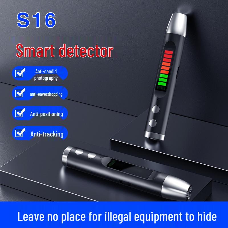 S16 Multi-Use Privacy Detector for Cameras, GPS, and Eavesdropping Prevention in Hotels or Cars.