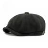 spring Men's Suede Beret  Summer Caps for Men Women Artist Painter Octagonal Beret Hat Flat Cap Male Female Plaid Beret Cap