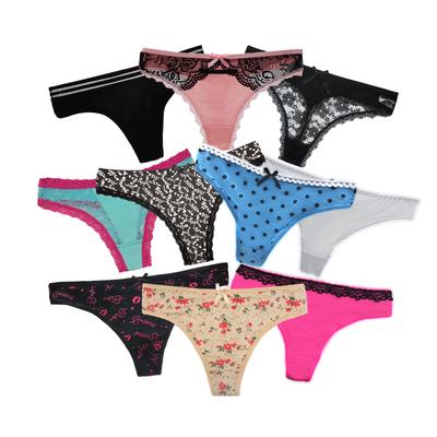 Raiplus Panties Set of Sexy Size L Women's T-Back (Lucky Bag) - 10, 100% Cotton, Lingerie, Panties, Underwear,