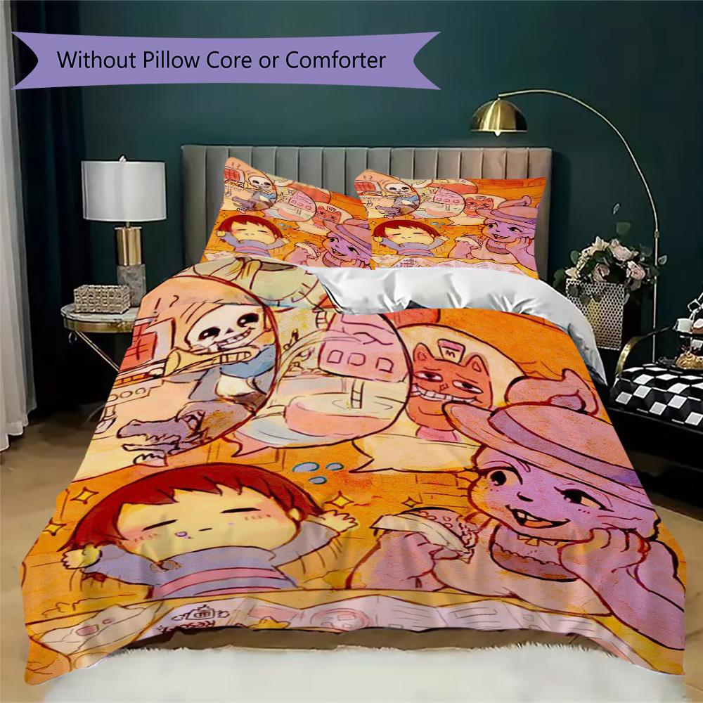 Dungeon Series Pattern Bedding,Quilt Set Quilt Cover Pillowcase Home Birthday Gift (1*duvet cover+2*pillowcase,without core)XSJT0917271