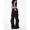 Black of Exit American-Style Three-Dimensional Cut Pleated Straight Casual Pants Unisex Trendy Wide-Leg Black Trousers