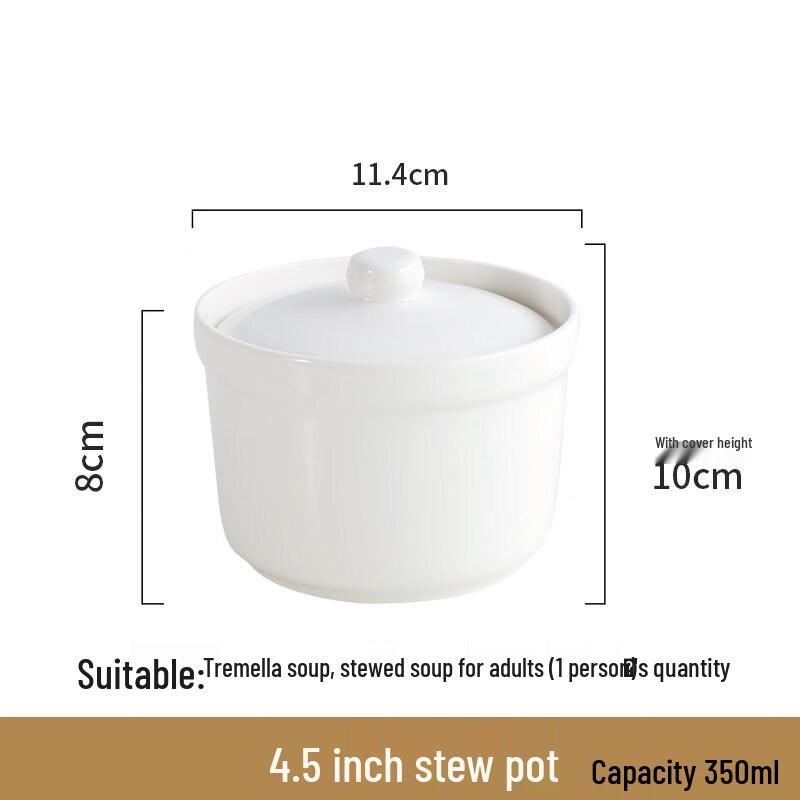 Ru Han Ceramic Stew Cup with Spoon