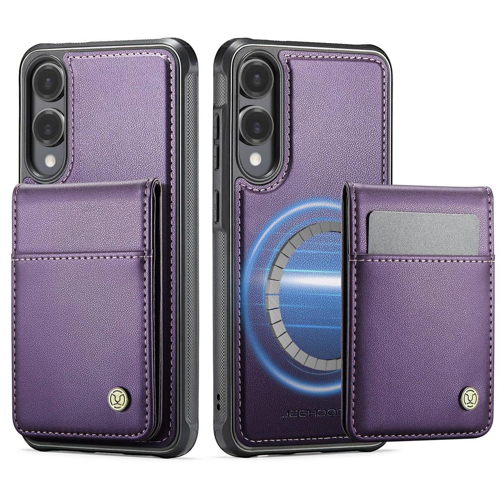 Custodia Portafoglio Magnetica 2 in 1 Staccabile per Samsung Galaxy S25 Edge S25 FE S24 S23 S22 S21 S20 Ultra con Porta Carte Cavalletto
