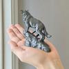 Ornement Animal, Sculpture de Loup Symbole de Puissance, Design de Loup Hurlant Mini Décoration de Bureau pour Maison Bureau Cadeau