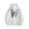 New Shoulder Sleeves Beautiful Butterfly Print Sportswear Women's Creative Fashion Casual Hooded