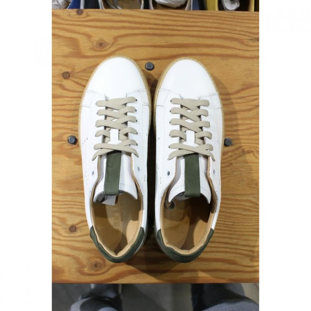 [    ] Mario Weißes Nappaleder Wildleder-Einsatz Vintage Sneaker F aFo511wh