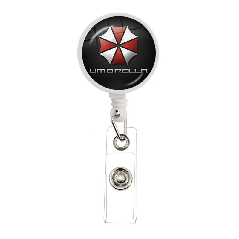 

Retractable Badge Reel Movie Umbrella ID Card Name Card Display Tag Staff Card Badge Holder ECG Echometer