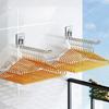Versatile Wall-Mounted Hanger Storage Space-Saving Foldable Clothes Hanger Rack Windproof Anti-Slip Organizer