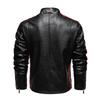 European size men's clothing autumn and winter loose large size men's leather jacket casual washed locomotive pu leather jacket
