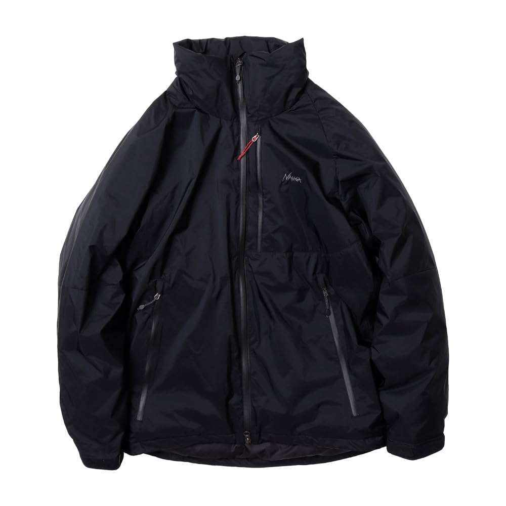 NANGA AURORA TEX STAND COLLAR DOWN JACKET, Men's Black, Waterproof, Breathable, Windproof, Ideal for Outdoors, Camping, and Casual Wear, N00015