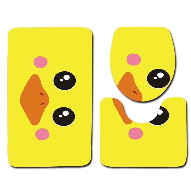 

Bathroom Floor Mat Bathroom Mat Toilet Three-Piece Set 45 * 75cm
