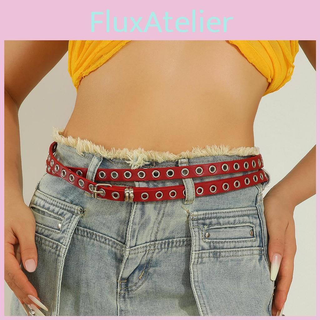 Color Solid Fashionable Porous Design Women Slim Waist Belt For Daily Wear