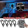 Light Clips For Outdoor String Lights 100pcs Plastic S-shaped Hook Gutter Hanger Hooks Garden Wedding Home Backyard Decoration