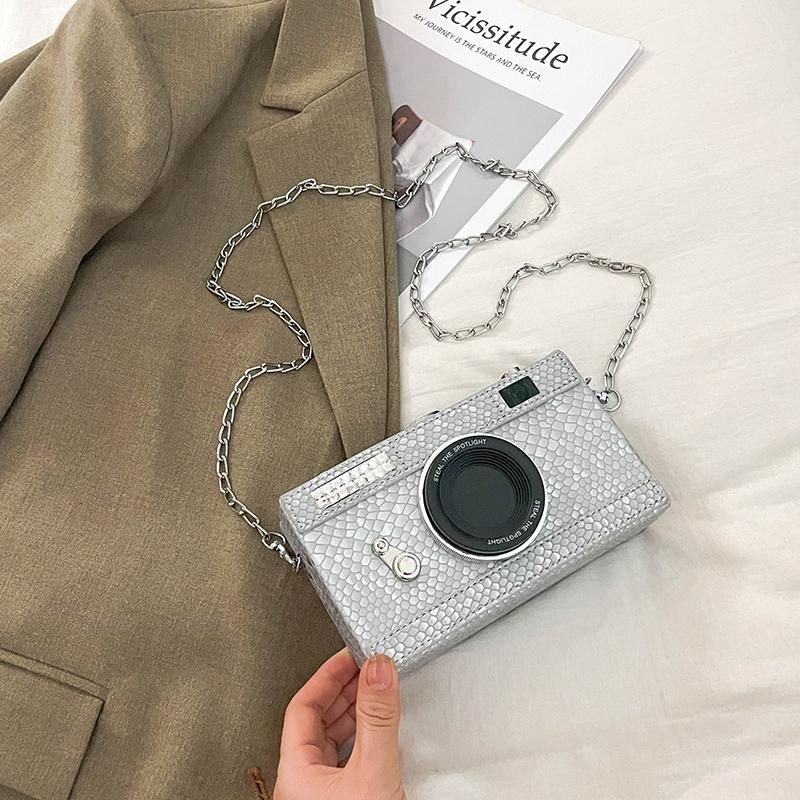 Camera Shape Crossbody Mobile Phone Bag Ladies Girls Casual Handbag And Purse Cute Creative Fun Bag Versatile Chain Shoulder Bag