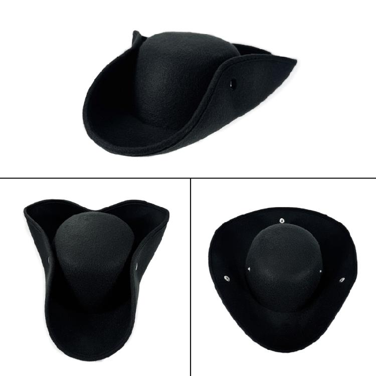 Cosplay Pirate Captain Hat for Women Men Halloween Party Tricorne Hat Roleplay Pirate Cocked Hat for Stage Performances