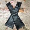 Long Arm Warmer Fingerless Gloves Black Women Gloves PU Leather Gloves  Dance Performance