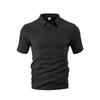 Summer Thin Breathable Sweat Wicking Short Sleeved Loose Casual Solid Color Jacquard Men's Polo Shirts