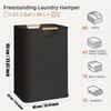 M-Modern-Waterproof Liner Foldable Clothes Hamper 80L Laundry Basket Organizer With Handles Large Capacity For Blanket Bath Towe