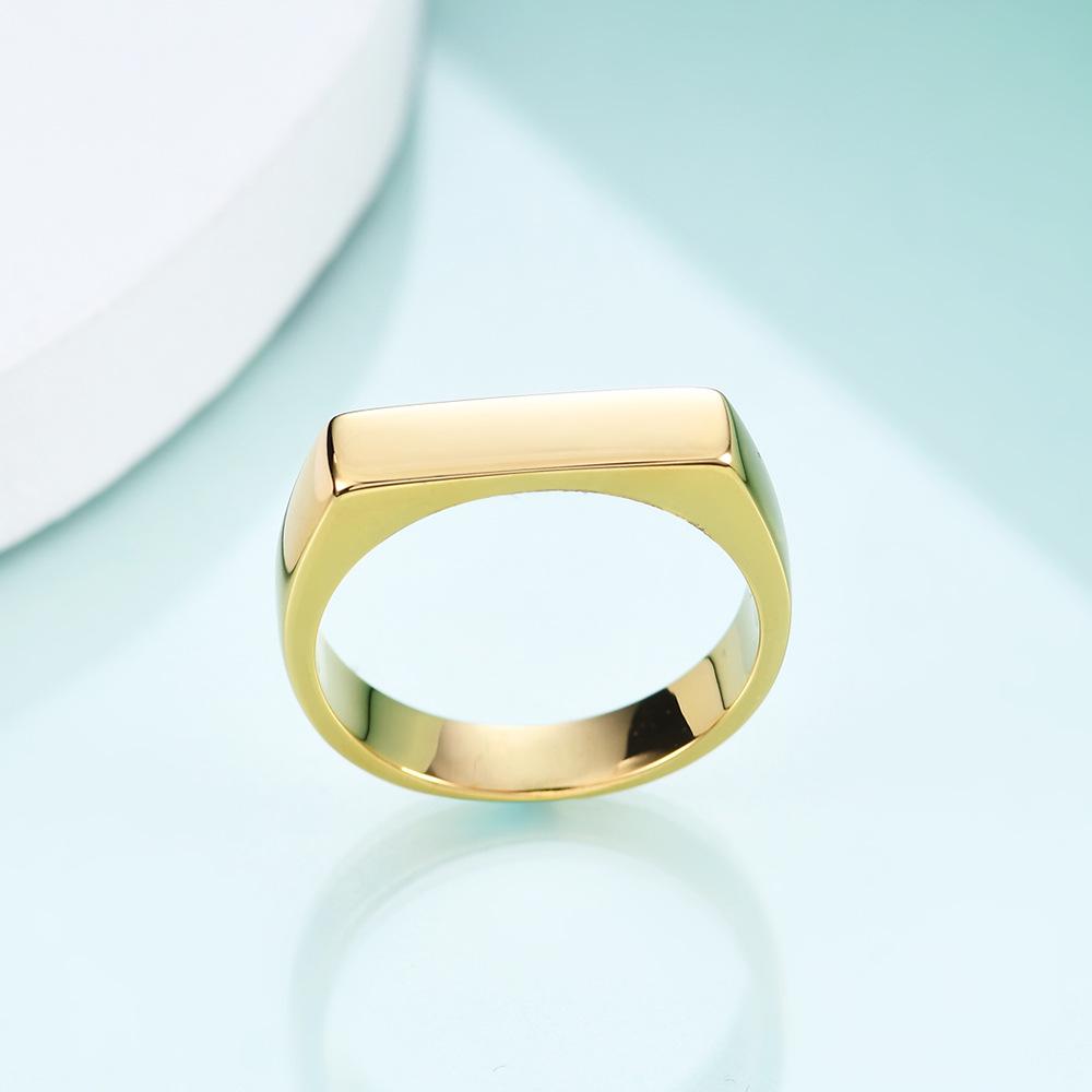Cross-border Fashion: 4MM Simple Stainless Steel Ring for Women