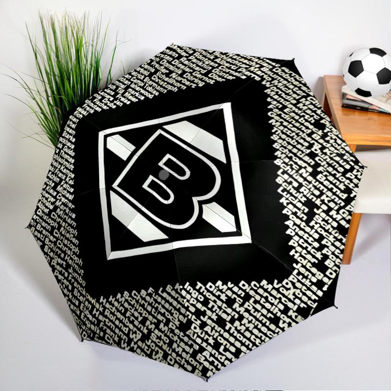 Green Black Borussia Automatic Folding Umbrella - 8-Rib Travel Umbrella with Auto Open/Close & Portable, Gift for Christmas, Birthdays